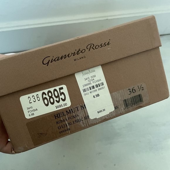 Gianvito Rossi Fuchsia Helmut Bow-detailed PVC and Leather Mules Open Toe - Picture 12 of 12